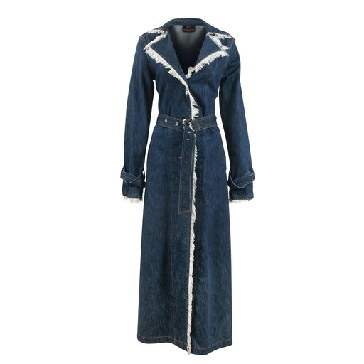 Chicago Denim coat long length in Navy blue