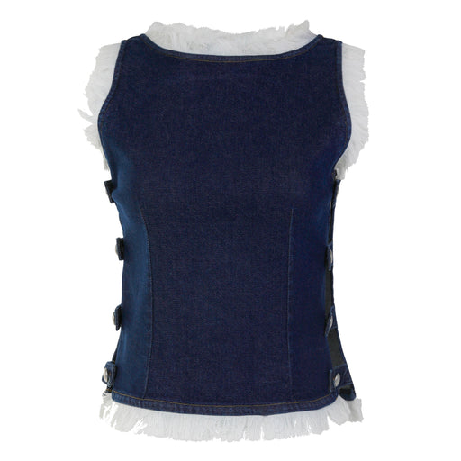 Crop Blouse in Indigo Denim