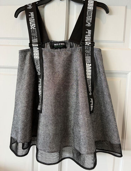 Strap top Linen in Black Lurex