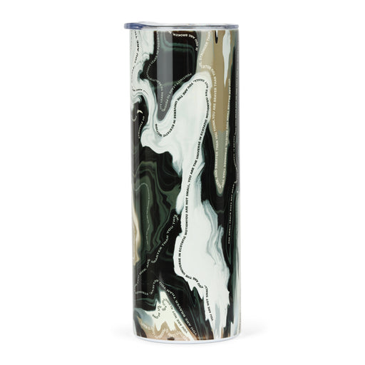 Insulated 20oz Tumbler in Black Beige Marble