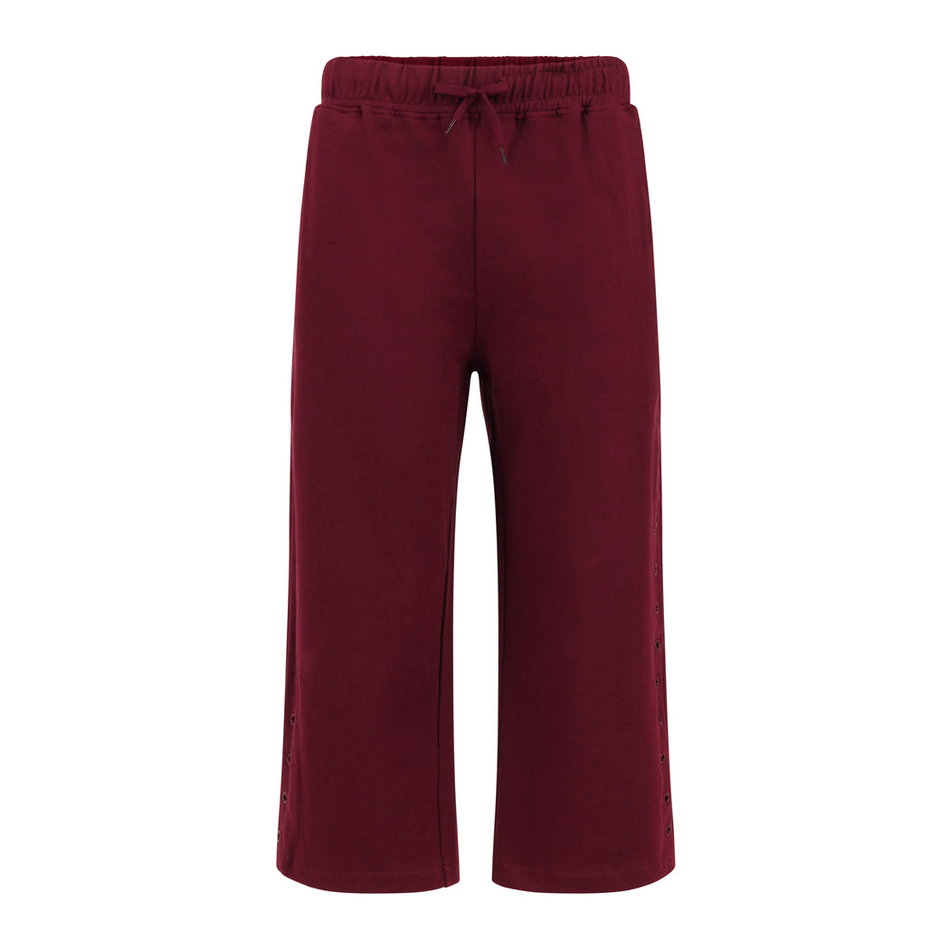 Cropped Fearless Joggers in Burgundy