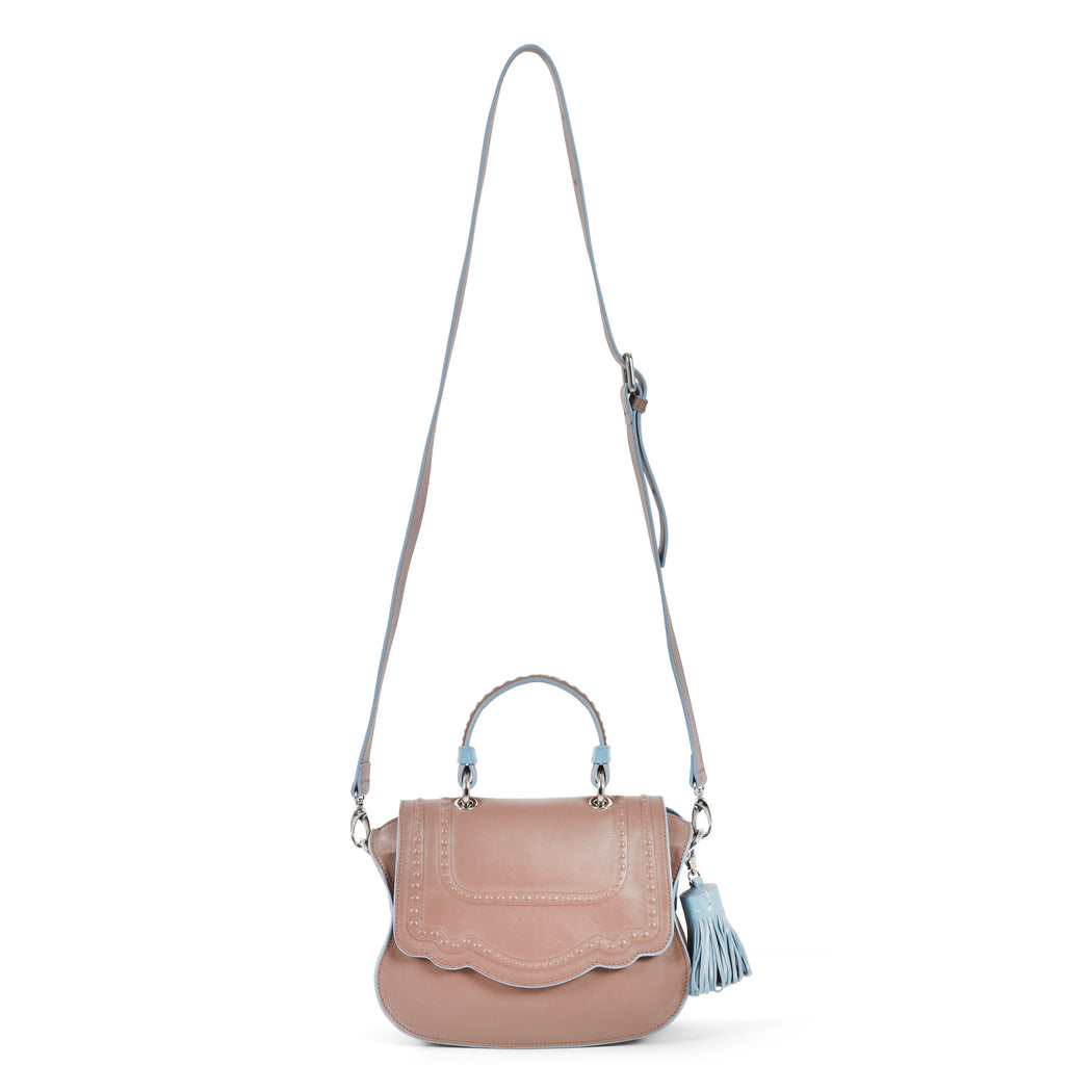 Audrey Discrete Crossbody: Taupe Designer Crossbody Bag