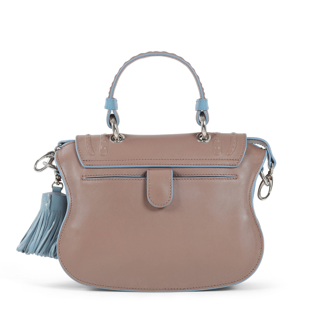 Audrey Discrete Crossbody: Taupe Designer Crossbody Bag