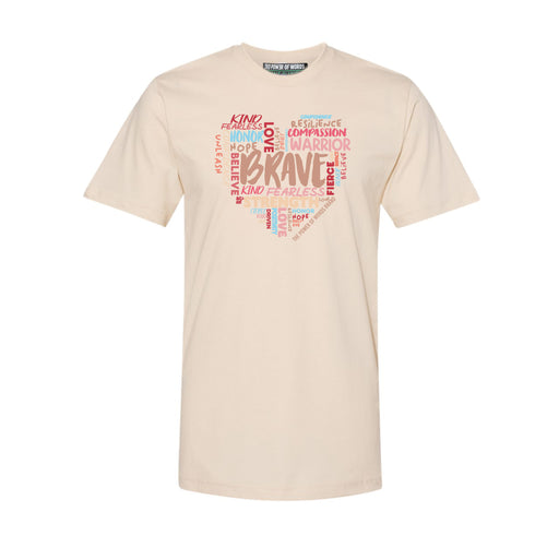 Brave Heart Adult Tee in Cream