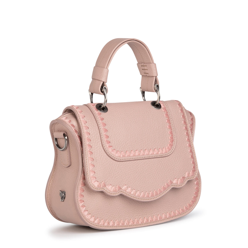 Audrey Crossbody: Pink/Blush Designer Crossbody Bag