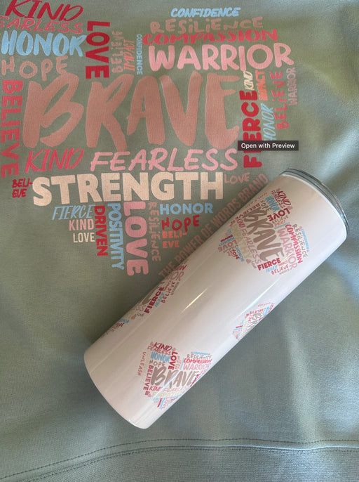 Insulated 20oz Tumbler with Brave Heart