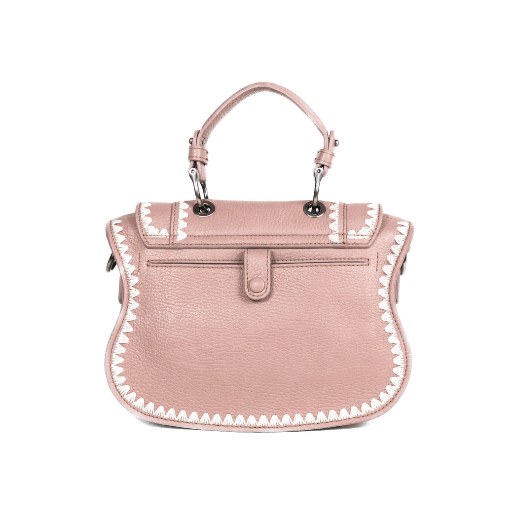 Audrey Crossbody: Designer Crossbody Bag in Blush/Ivory