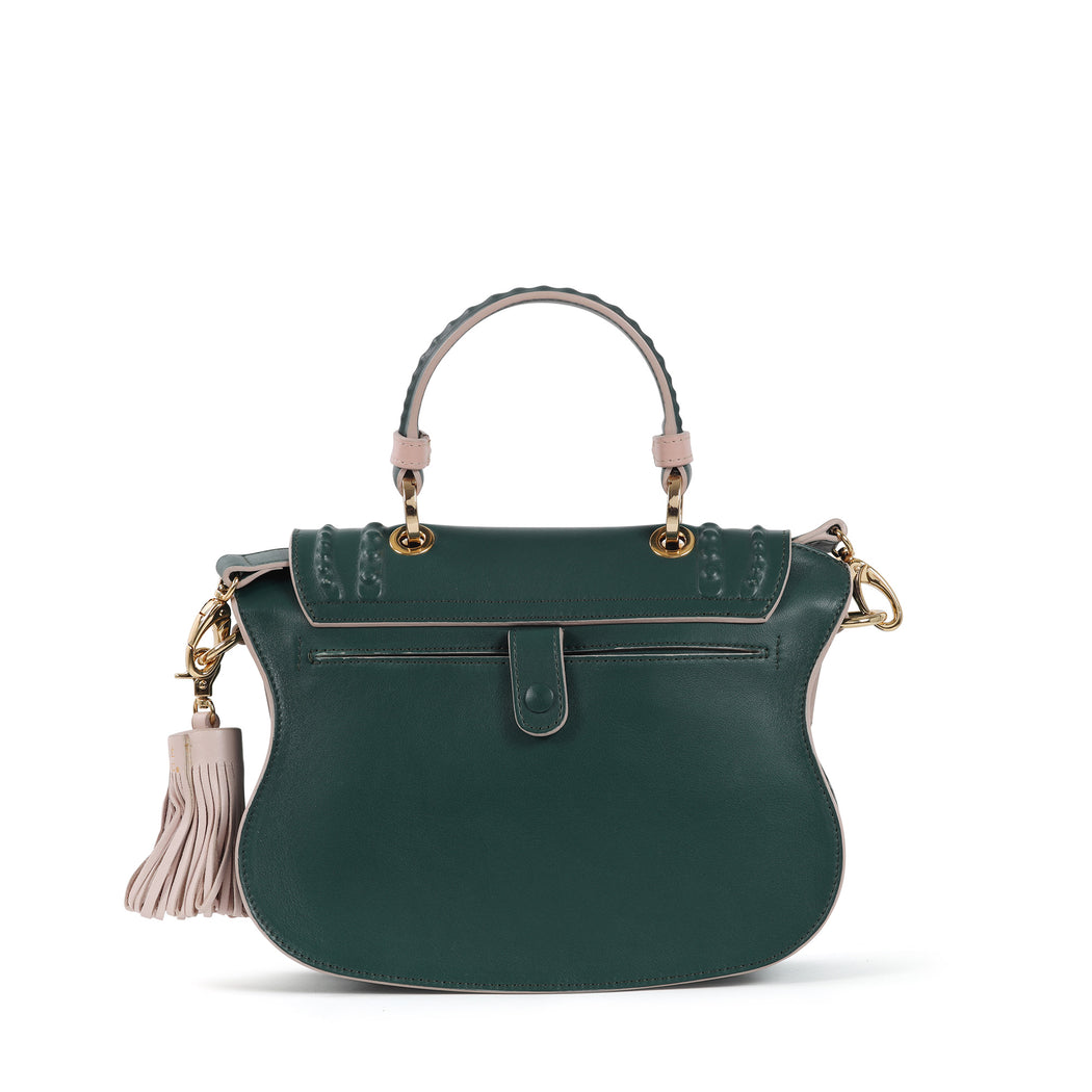 Audrey Discrete Crossbody: Designer Crossbody Bag in Dark Green