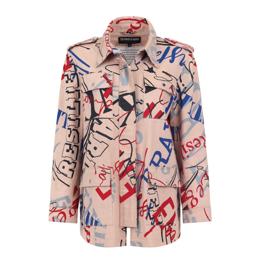 Women's Brave Safari Shirt in Blush and Multi color