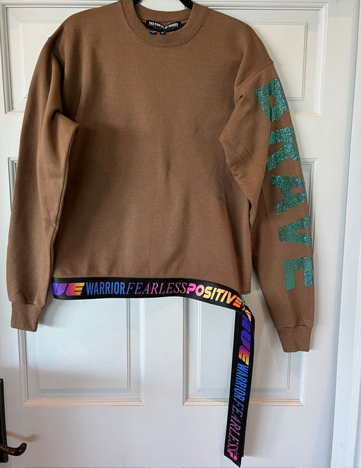 Brave Crewneck Sweatshirt in Chocolate