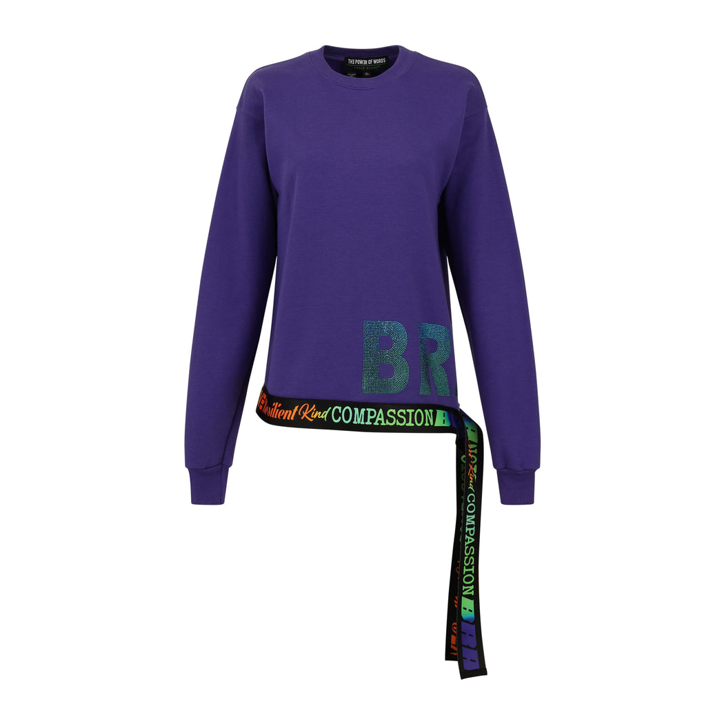 Brave Crewneck sweatshirt in Purple Emerald