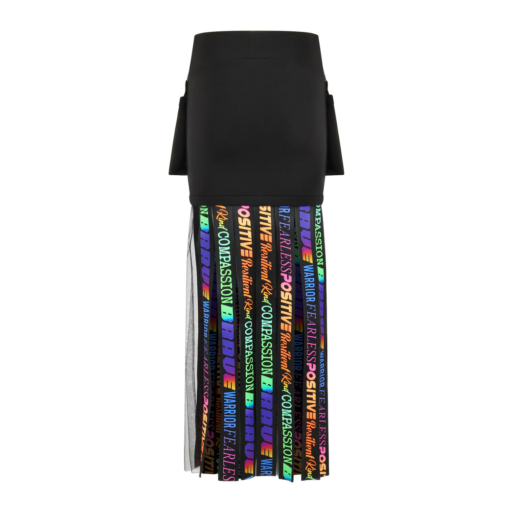 Diversity Skirt in Black Multicolor
