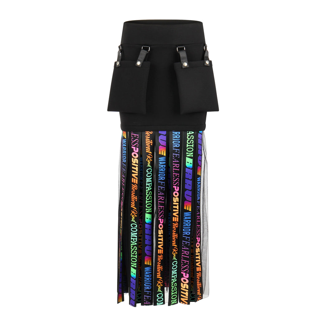 Diversity Skirt in Black Multicolor