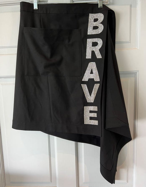 Brave wrap skirt in black with crystals